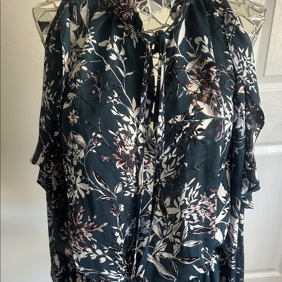 Parker Floral Print Dress with Cut Out Sleeves L - Picture 4 of 9